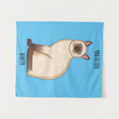 Afbeelding van de Siamese cartoon Wandkleed (Voorkant (horizontaal))