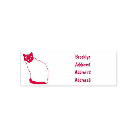 Afbeelding van de Siamese cartoon Zelfinktende Stempel (Design)