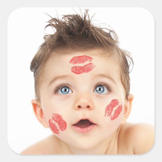 Afbeelding van de Small Cute Cupid Vierkante Sticker (Voorkant)