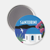 Afbeelding van de  stijl Santorini Griekenland Magneet (Voorkant / Achterkant)