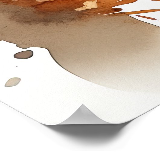 AFBEELDING VAN DE TREKKER-Waterverf Poster (Hoek)