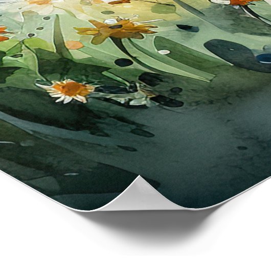 AFBEELDING VAN DE TREKKER-Waterverf Poster (Hoek)