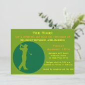 Afbeelding van de uitnodiging van de Golfer Retire (Staand voorkant)