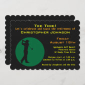 Afbeelding van de uitnodiging van de Golfer Retire (Voorkant / Achterkant)