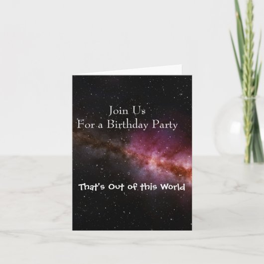 Afbeelding van de universum-uitnodiging (Voorkant)