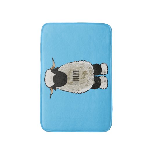 Afbeelding van de Valais Blwlese-cartoon Badmat (Voorkant Verticaal)