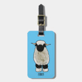 Afbeelding van de Valais Blwlese-cartoon Bagagelabel (Voorkant verticaal)