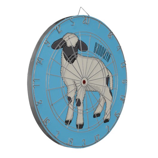 Afbeelding van de Valais Blwlese-cartoon Dartbord (Voorkant Links)