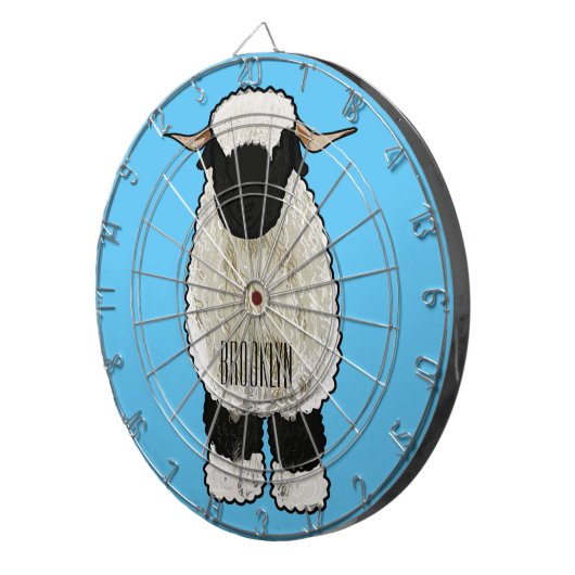 Afbeelding van de Valais Blwlese-cartoon Dartbord (Voorkant Rechts)