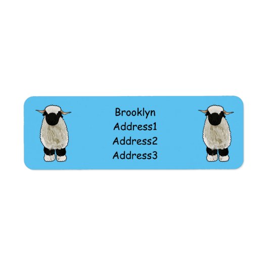 Afbeelding van de Valais Blwlese-cartoon Etiket (Voorkant)