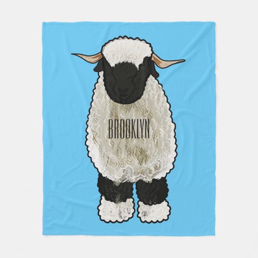 Afbeelding van de Valais Blwlese-cartoon Fleece Deken (Voorkant)