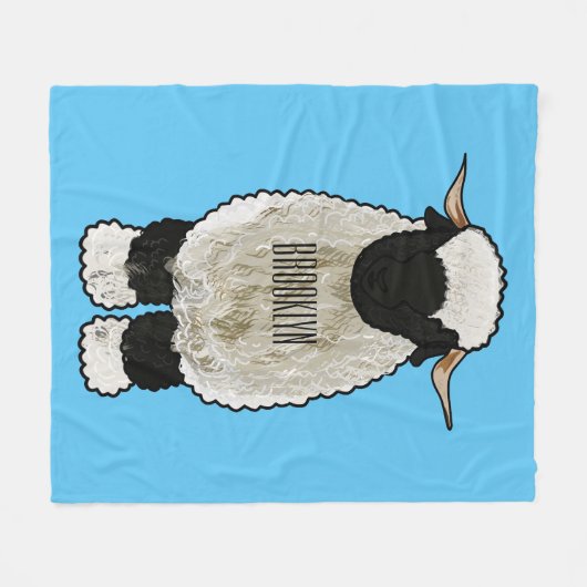 Afbeelding van de Valais Blwlese-cartoon Fleece Deken (Voorkant (Horizontaal))