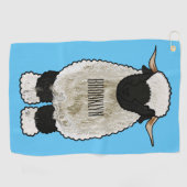 Afbeelding van de Valais Blwlese-cartoon Golfhanddoek (Horizontaal)