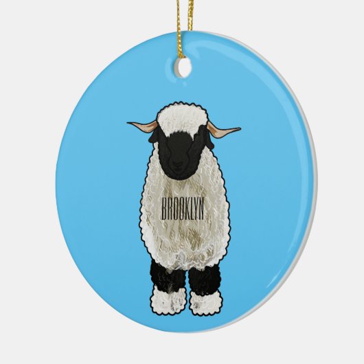 Afbeelding van de Valais Blwlese-cartoon Keramisch Ornament (Links)