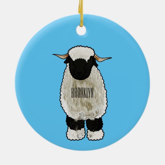 Afbeelding van de Valais Blwlese-cartoon Keramisch Ornament (Achterkant)