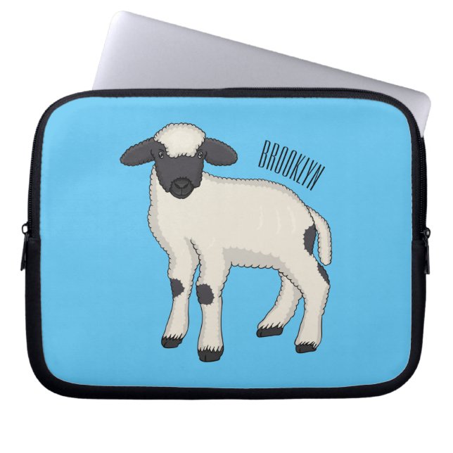 Afbeelding van de Valais Blwlese-cartoon Laptop Sleeve (Voorkant)