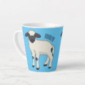 Afbeelding van de Valais Blwlese-cartoon Latte Mok (Linkerhoek)