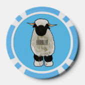 Afbeelding van de Valais Blwlese-cartoon Poker Chips (Achterkant)