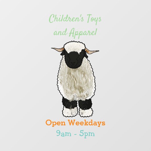 Afbeelding van de Valais Blwlese-cartoon Raamsticker (Vel)