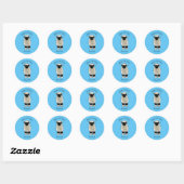Afbeelding van de Valais Blwlese-cartoon Ronde Sticker (Vel)
