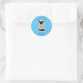 Afbeelding van de Valais Blwlese-cartoon Ronde Sticker (Tas)