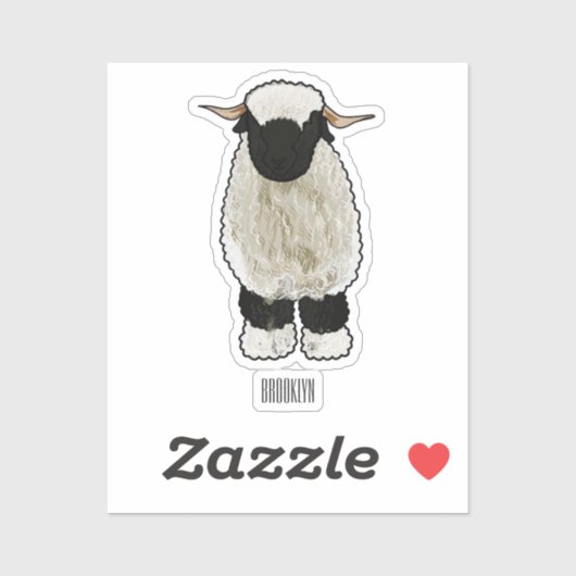 Afbeelding van de Valais Blwlese-cartoon Sticker (Vel)