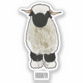 Afbeelding van de Valais Blwlese-cartoon Sticker (Voorkant)