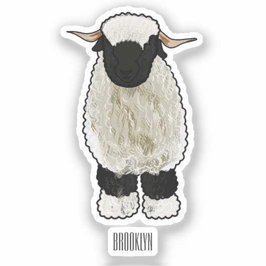 Afbeelding van de Valais Blwlese-cartoon Sticker (Voorkant)