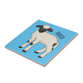 Afbeelding van de Valais Blwlese-cartoon Tegeltje (Zijkant)