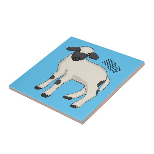 Afbeelding van de Valais Blwlese-cartoon Tegeltje (Zijkant)