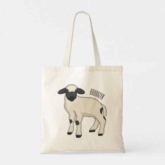 Afbeelding van de Valais Blwlese-cartoon Tote Bag (Achterkant)