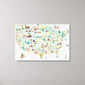 Afbeelding van de Verenigde Staten Canvas Afdruk (Voorkant)