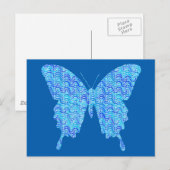 Afbeelding van de vlinder, abstract patroon, schad briefkaart (Voorkant / Achterkant)