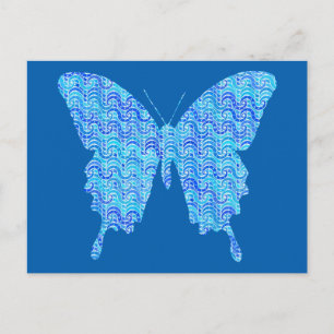 Afbeelding van de vlinder, abstract patroon, schad briefkaart