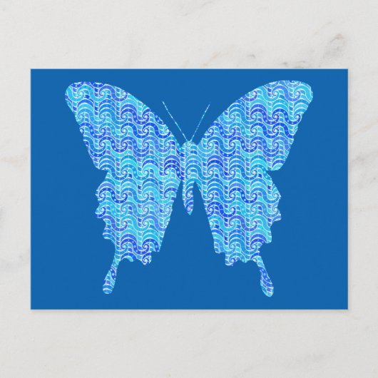Afbeelding van de vlinder, abstract patroon, schad briefkaart (Voorkant)