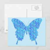 Afbeelding van de vlinder, abstract patroon, schad briefkaart (Voorkant / Achterkant)