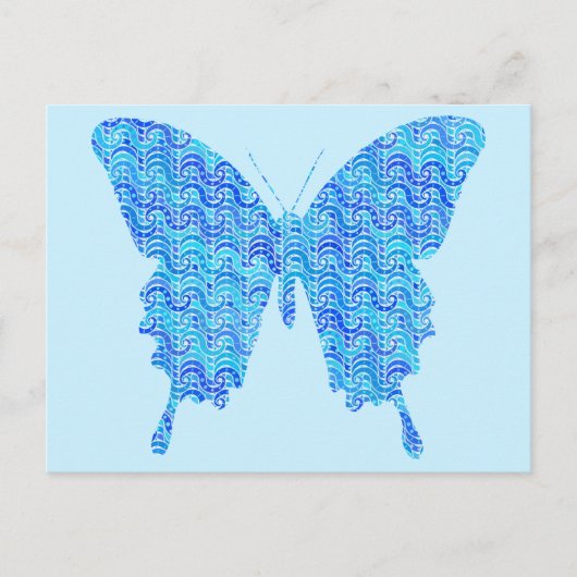 Afbeelding van de vlinder, abstract patroon, schad briefkaart (Voorkant)