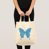Afbeelding van de vlinder, abstract patroon, schad tote bag (Voorkant (product))