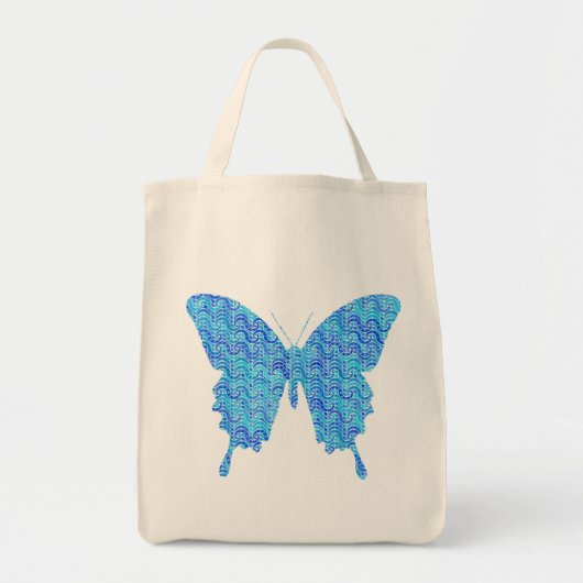 Afbeelding van de vlinder, abstract patroon, schad tote bag (Voorkant)