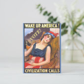 Afbeelding van de  Vrouw over politieke Briefkaart (Staand voorkant)