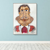 Afbeelding van de walviscanvas Whimsical over vreu Canvas Afdruk (Insitu (Houten vloer))