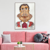 Afbeelding van de walviscanvas Whimsical over vreu Canvas Afdruk (Insitu (Woonkamer))