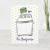 Afbeelding van de wasmachine voor spoelen kaart (Voorkant)