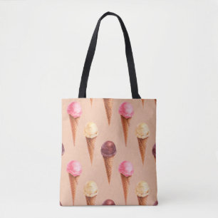 Afbeelding van de waterverf van ijsjes. Naadloze p Tote Bag