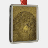 Afbeelding van de wereld metalen ornament (Rechts)