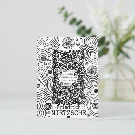 Afbeelding van de zee van Nietzsche Briefkaart (Staand voorkant)