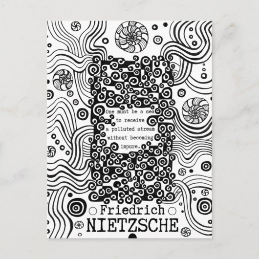 Afbeelding van de zee van Nietzsche Briefkaart (Voorkant)