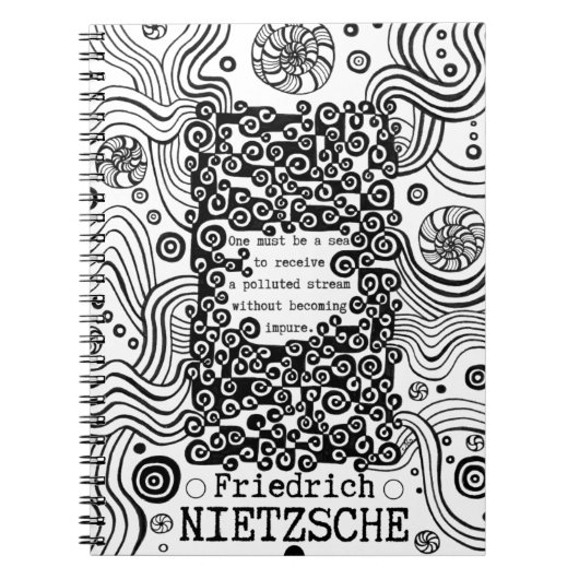 Afbeelding van de zee van Nietzsche Notitieboek (Voorkant)