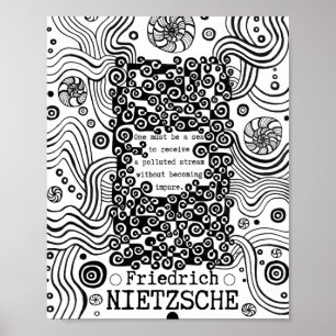 Afbeelding van de zee van Nietzsche Poster