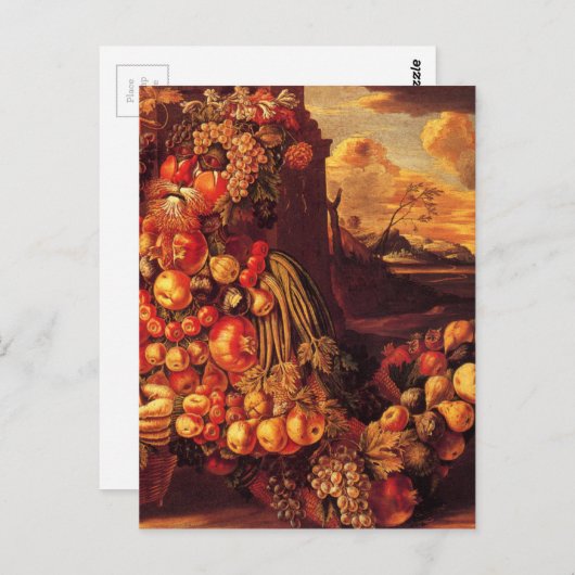 Afbeelding van de zomer door Giuseppe Arcimboldo Briefkaart (Voorkant / Achterkant)